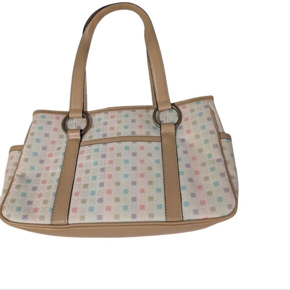 Liz Claiborne Villager Y2K pastel Rainbow print handbag purse NWT - Picture 3 of 11